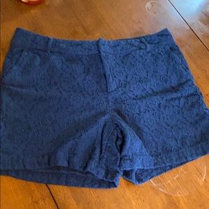 Navy blue lace shorts